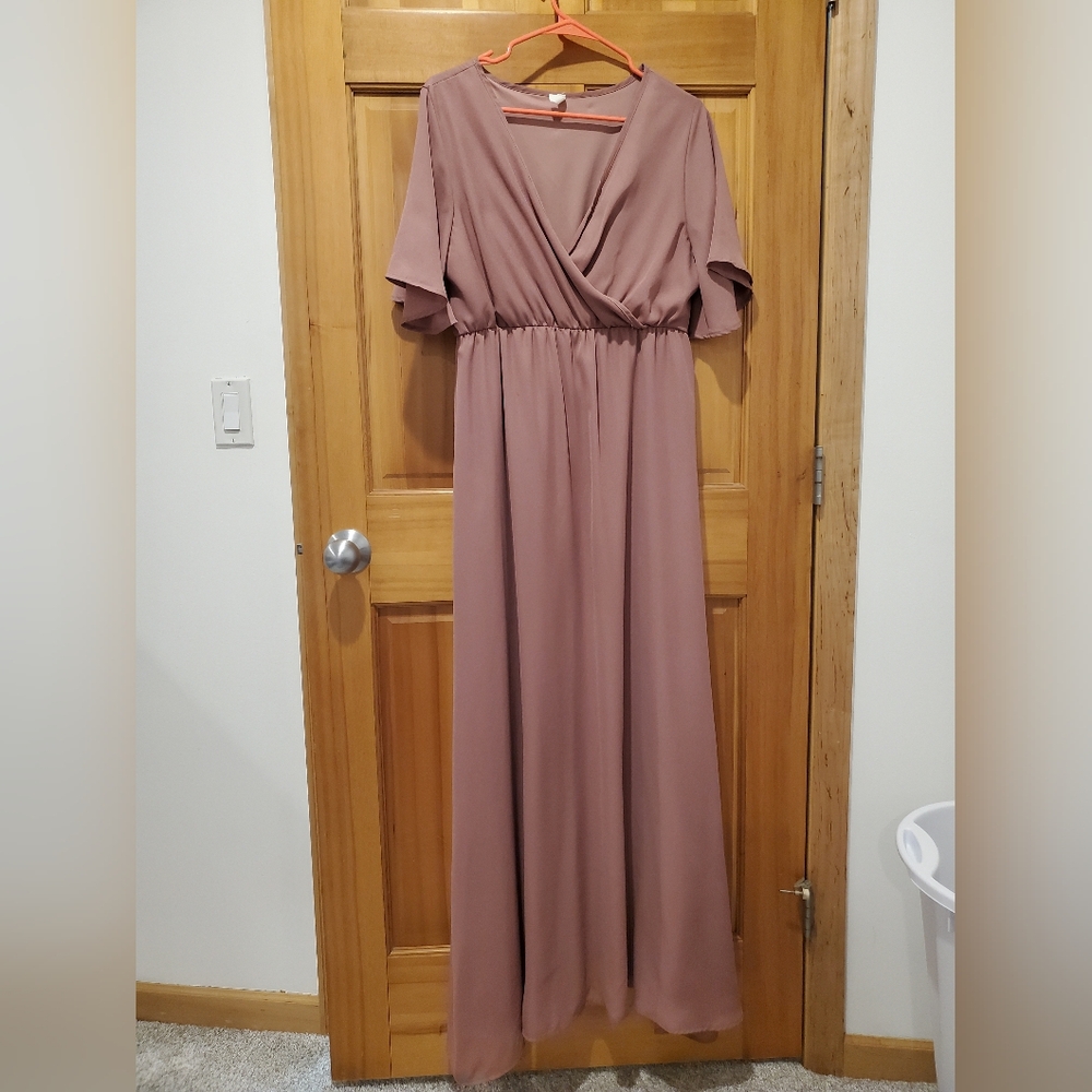 Pink Blush Maternity Formal Maxi Dress Size Large